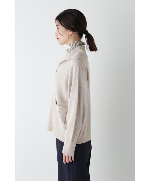 【新品】HUMAN　WOMAN　セーター　サイズ　Ｍ セール】 ◇布帛コンビニット （ニット・セーター）｜human