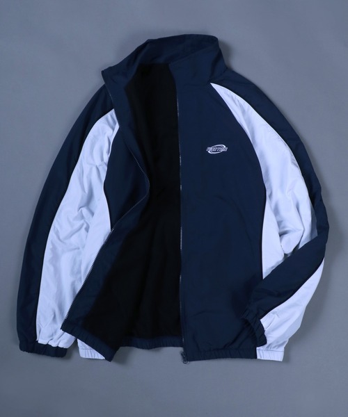 2色 ナイロンジャケット コットンジャケット アメリカン ルーズ ANPAS ナイロンジャケット Nylon Fabric Fleece Lining Color
