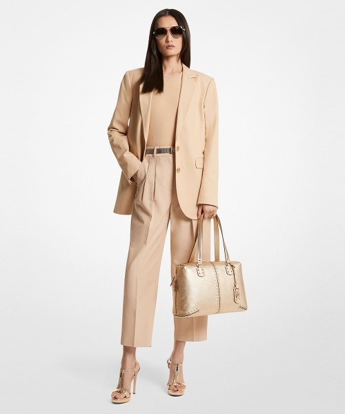 国内発送【MICHEAL KORS】リネンとコットンのツイルブレザー MICHAEL KORS ジャケット テーラードジャケット コットンツイル