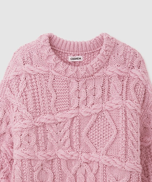 ROPE' ニット セーター 「WEB限定カラー」「COOHEM」CRAZY ARAN