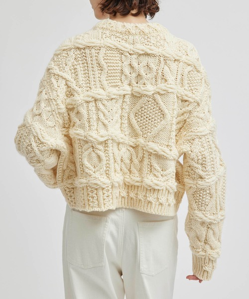 未使用　別注 COOHEM コーヘン　アーガイル　サマーニット　ギマコットン セール】【COOHEM（コーヘン）】ZIGZAG SUKASHI KNIT PULLOVER