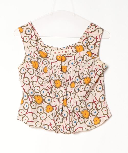 MARNI（マルニ） 花柄ノースリーブブラウス 38 ベージュ レディース 