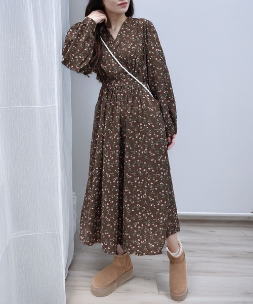 CORNERS（コーナーズ） ワンピース 小花柄カシュクールワンピース