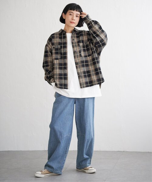 ブラウス シャツ モールチェックＣＰＯシャツ レディース LBC ブラウス シャツ モールチェックCPOシャツ レディース