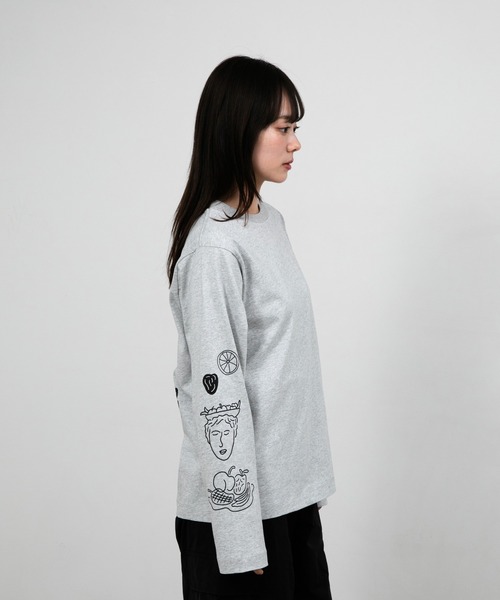 tシャツ ”FRUIT” norahi 天竺ロンT レディース メンズ