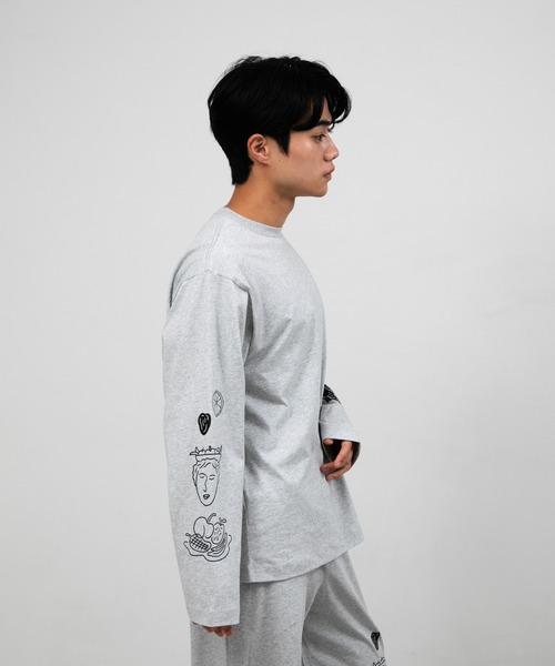 tシャツ ”FRUIT” norahi 天竺ロンT レディース メンズ