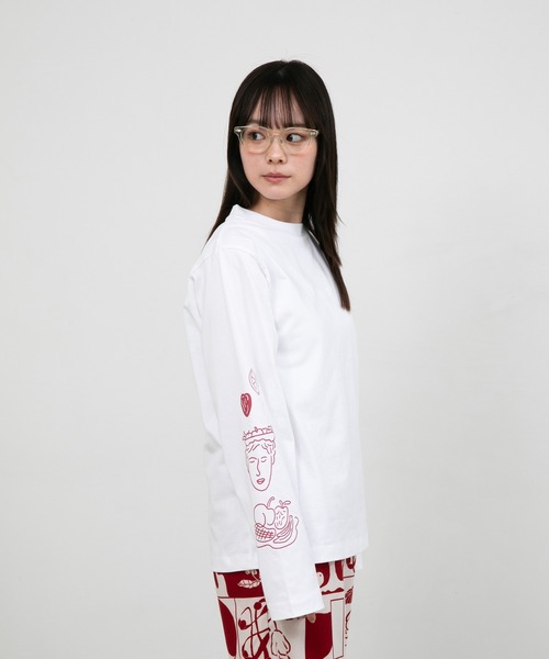 tシャツ ”FRUIT” norahi 天竺ロンT レディース メンズ