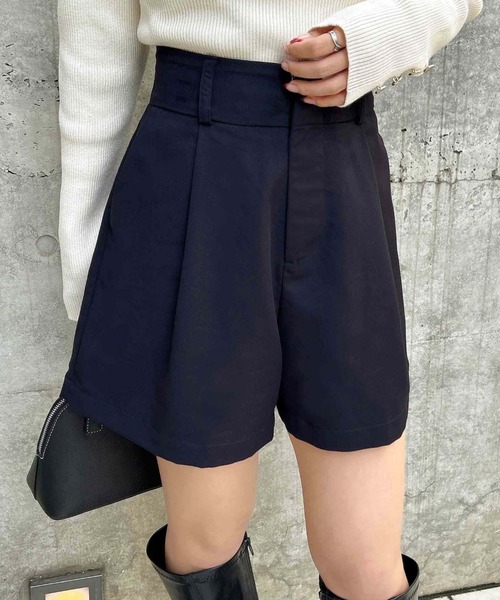 良品 Rene ルネ　キュロット ハーフパンツ　ネイビー　綺麗め　34 良品 Rene ルネ キュロット ハーフパンツ ネイビー 綺麗め 34