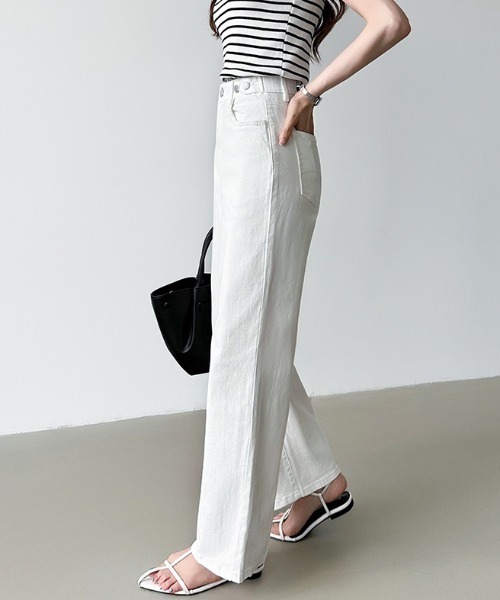 定価8万 CO COLLECTION ワイド タック デニム 27 ハイウエスト