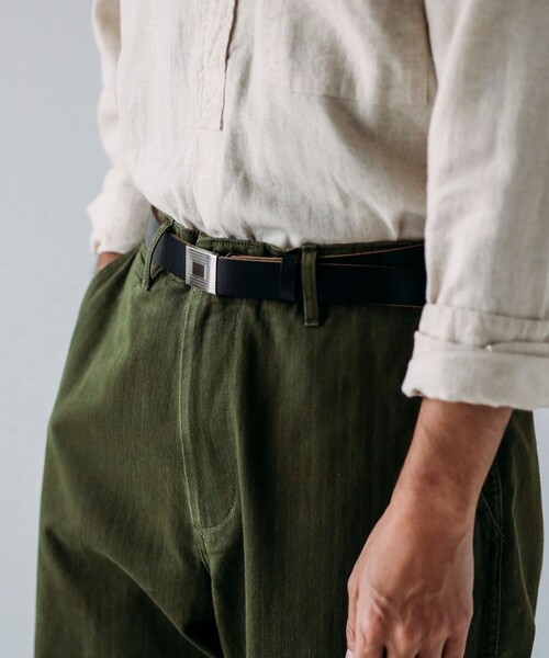 BEAMS+(ビームスプラス) ベルト Plate Belt Horween Leather メンズ BEAMS+(ビームスプラス) ベルト Plate Belt Horween Leather メンズ