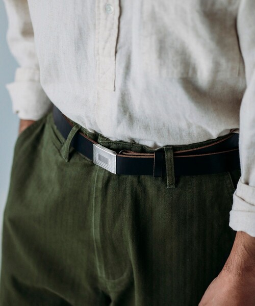 BEAMS+（ビームスプラス） ベルト Plate Belt Horween Leather メンズ