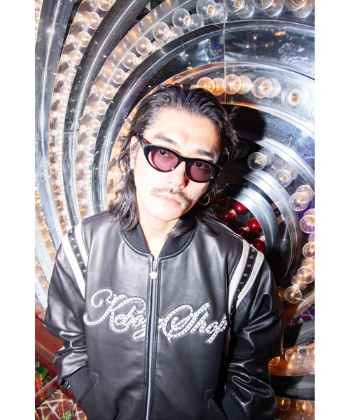 KEBOZ スタジャン DAC STUDS LEATHER VARSITY JACKET メンズ