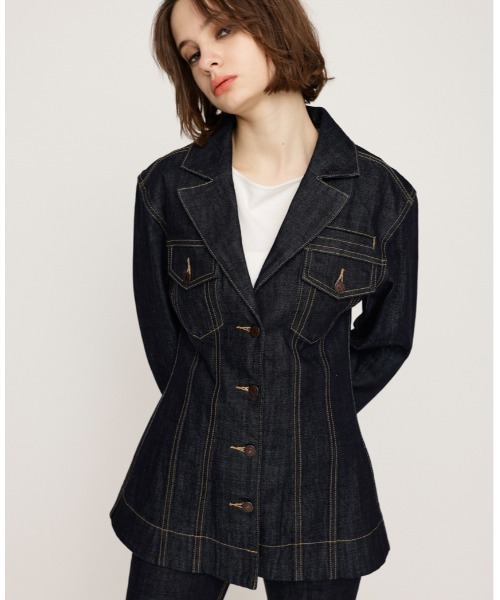 SLY（スライ） デニムジャケット gジャン WYATT TAILOR SHAPED DENIM