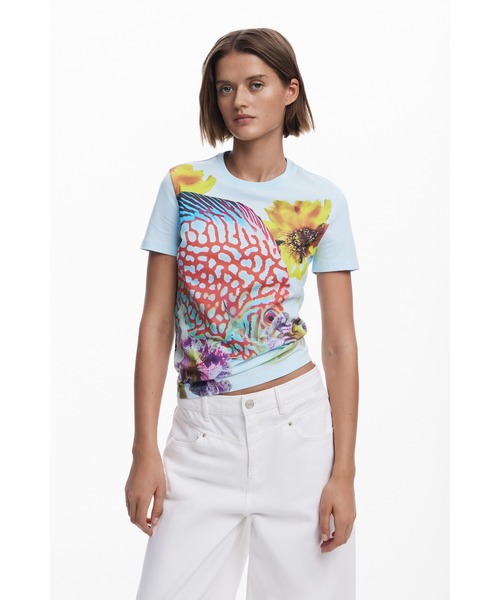 ブラウス シャツ 「Desigual x Stella Jean」トロピカルコラージュ シャツ レディース Desigual x Stella Jean】トロピカルコラージュ シャツ（シャツ