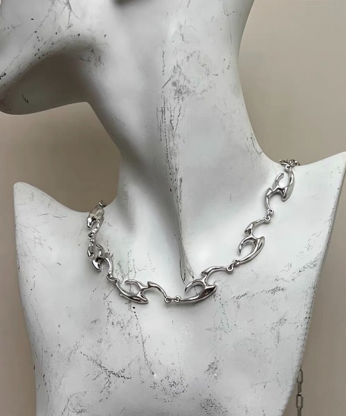 yon 新品未使用ネックレス FreeZone ネックレス 不規則なスチールネックレス メンズ レディース