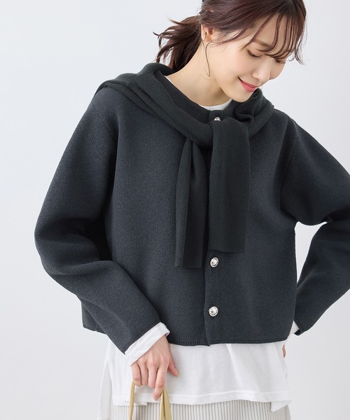 カーディガン モールヤーンニットジャケット レディース モールヤーンニットジャケット｜Liesse（リエス）｜商品詳細