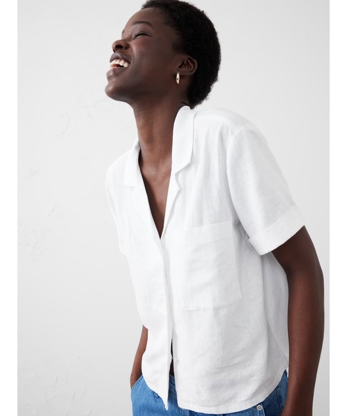 BANANA REPUBLIC ブラウス シャツ FACTORY STORE リネンブレンド