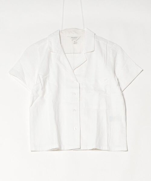 ブラウス シャツ BANANA REPUBLIC FACTORY STORE　　リネンブレンド半袖シャツ レディース セール】BANANA REPUBLIC FACTORY STORE リネンブレンド半袖