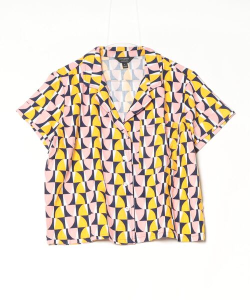 ブラウス シャツ BANANA REPUBLIC FACTORY STORE　　リネンブレンド半袖シャツ レディース BANANA REPUBLIC ブラウス シャツ FACTORY STORE リネンブレンド