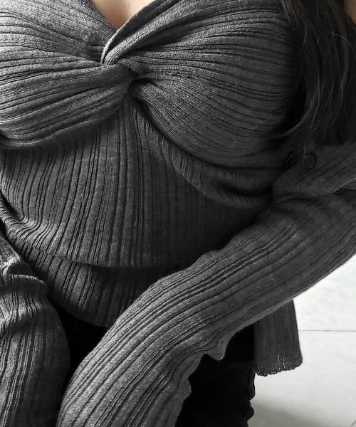 アンサンブル 「 2点セット 」ツイストリブニットキャミソール ＋シアーリブショートカーディガン SET ／ twisted rib knit cam 2点セット 】ツイストリブニットキャミソール ＋シアーリブ
