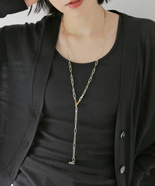 アクセサリー Lilas EO PC chain lariat necklace 75cm Lilas EO PC chain lariat necklace 75cm