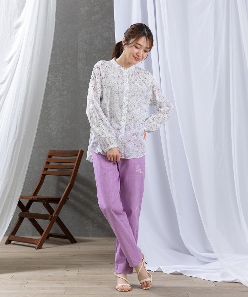 STUDIO PICONE（スタジオピッコーネ） ブラウス シャツ 総柄シアー