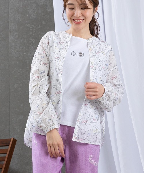 STUDIO PICONE（スタジオピッコーネ） ブラウス シャツ 総柄シアー