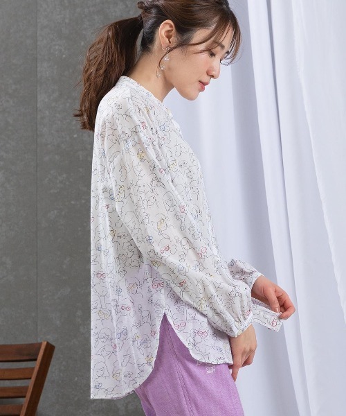 STUDIO PICONE（スタジオピッコーネ） ブラウス シャツ 総柄シアー