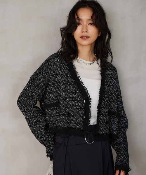 BARNYARDSTORM（バンヤードストーム） カーディガン ツイードライク