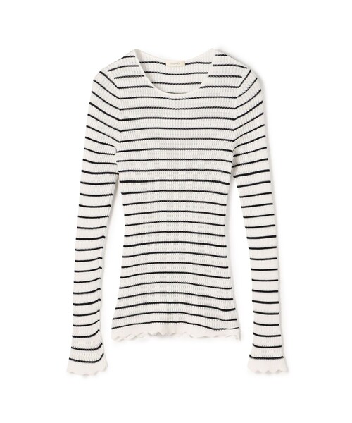 【新品タグ付】デプレ コットンアセテートリブ クルーネックプルオーバー　長袖 DES PRES（デプレ） ニット セーター コットンアセテートリブ クルー