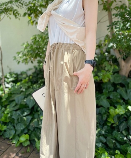 LACOSTE（ラコステ） ワンピース 異素材切り替え バルーンシルエット