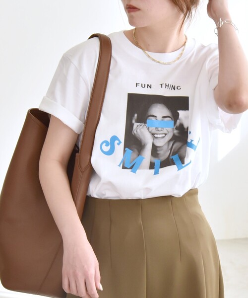 ANGE IN DISGUISE:〈手洗い可能〉コットン フォト ＆ ロゴ TEE ANGE IN DISGUISE:〈手洗い可能〉コットン フォト & ロゴ TEE