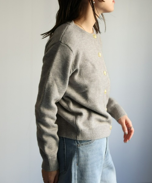「ap retro」 ニットカーディガン FREE アイボリー レディース_画像7