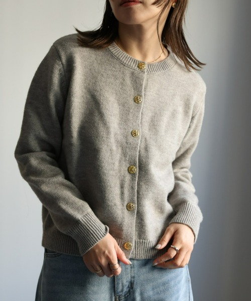 「ap retro」 ニットカーディガン FREE アイボリー レディース_画像9