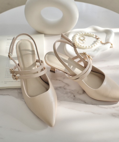 美品　PRADA 38サイズ　ミュール　バックストラップ　miumiu MIU MIU - ミュウミュウ ビジュー ストラップ サンダル
