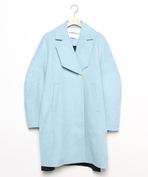 【美品】ENFOLD 38 コート ENFOLD（エンフォルド） コート 38 ブルー レディース : ZOZOTOWN