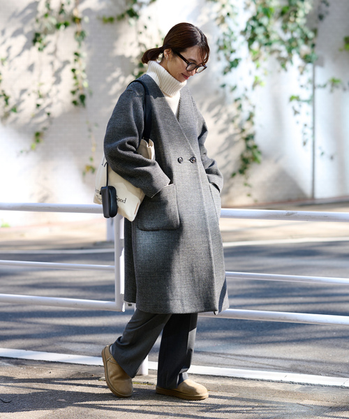 FRAMeWORK（フレームワーク） ノーカラーコート 38 ブラック