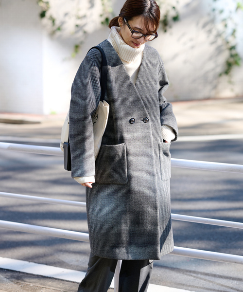 FRAMeWORK（フレームワーク） ノーカラーコート 38 ブラック