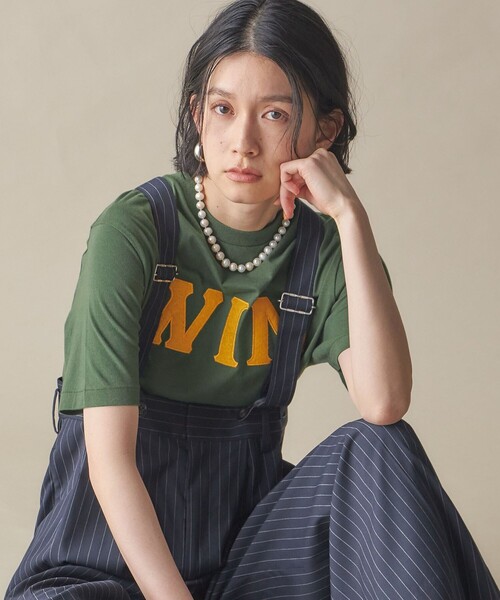 tシャツ NINE CASE:「洗濯機可能」パッチワーク ロゴ TEE レディース SHIPS tシャツ NINE CASE:「洗濯機可能」パッチワーク ロゴ TEE