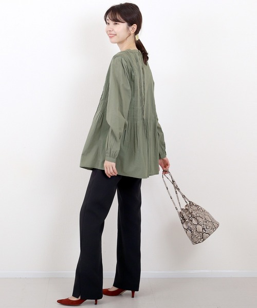 Aletta vita ブラウス シャツ キャンブリックコットンタックプリーツ