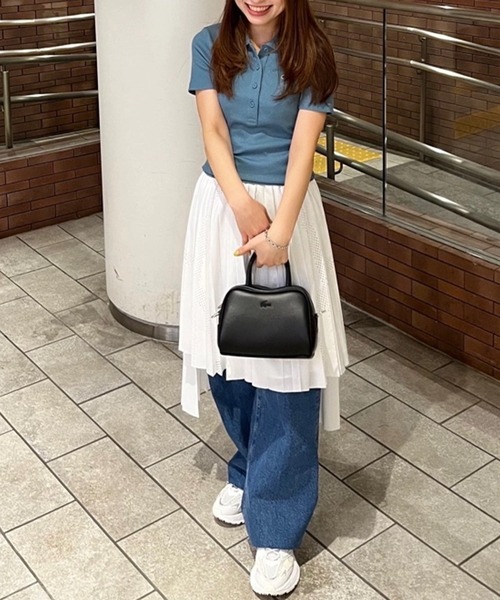 ラコステ【新品】タイトフィットリブニットポロシャツ （ホワイト） ラコステ LACOSTE タイトフィットリブニットポロシャツ （ホワイト