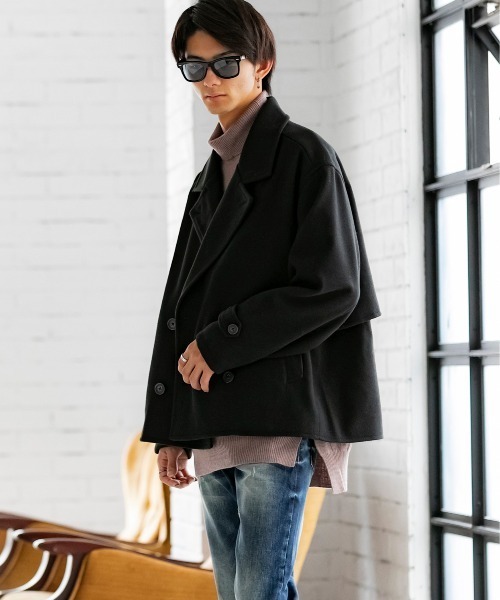 「ADMIX/ATELIER SAB MEN」 ピーコート 50 ライトブルー メンズ_画像6