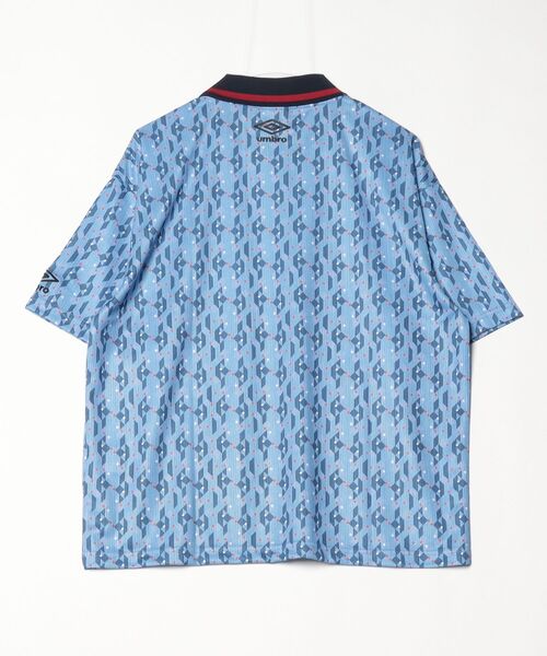 umBRO アンブロ グレー 半袖 ポロシャツ トップス L umbro ポロシャツ UMBRO アンブロ 総柄 フロントプリント