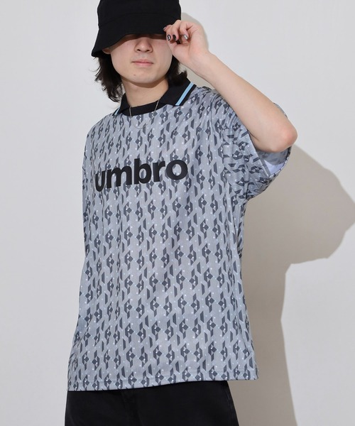 UMBRO アンブロ ポロシャツ 定番Tシャツ umbro ポロシャツ UMBRO アンブロ 総柄 フロントプリント