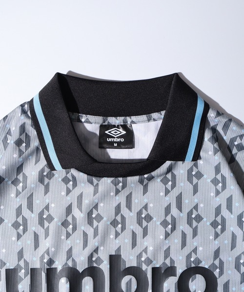 umBRO アンブロ グレー 半袖 ポロシャツ トップス L umbro ポロシャツ UMBRO アンブロ 総柄 フロントプリント