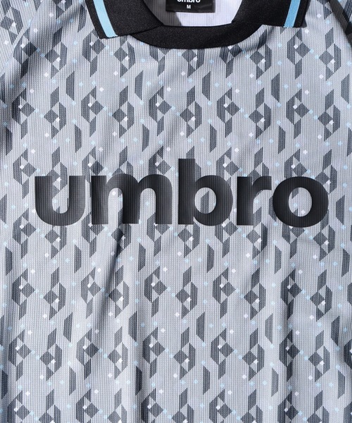 umBRO アンブロ グレー 半袖 ポロシャツ トップス L umbro ポロシャツ UMBRO アンブロ 総柄 フロントプリント