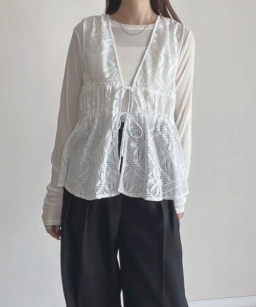 ベスト ジレ 「LARUTA」「Web限定」フラワーレースベスト レディース Web限定】フラワーレースベスト | LARUTA(ラルータ)レディース