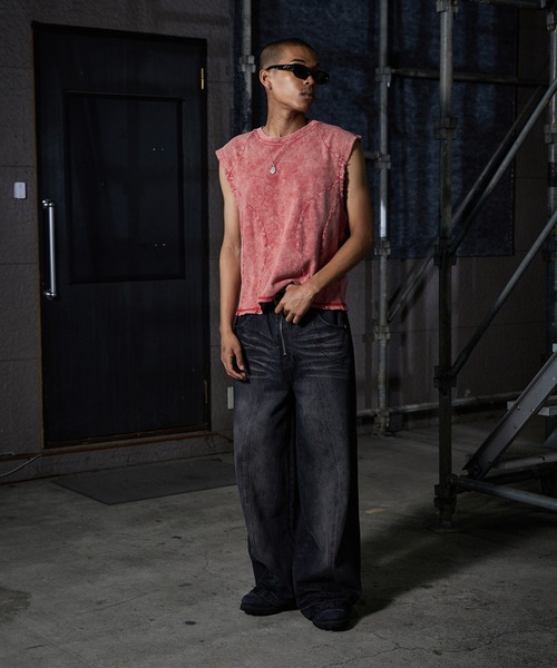 ANDER HUNK タンクトップ Overdyed Sleeveless T-shirt / オーバー