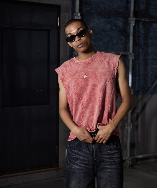 ANDER HUNK タンクトップ Overdyed Sleeveless T-shirt / オーバー