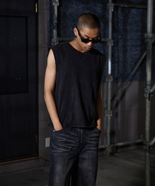 ANDER HUNK タンクトップ Overdyed Sleeveless T-shirt / オーバー